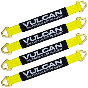 VULCAN Tie Down Axle Straps with Wear Pad - 3,300 Pound Safe Working Load