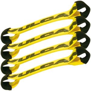 VULCAN Car Tie Down Axle Strap with Wear Pad Eyes - Eye and Eye - 2 Inch x 22 Inch - Classic Yellow - 4 Pack - 3,300 Pound Safe Working Load