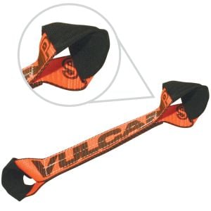 VULCAN Car Tie Down Axle Strap with Wear Pad Eyes - Eye and Eye - 2 Inch x 22 Inch - PROSeries - 3,300 Pound Safe Working Load