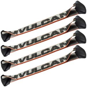 VULCAN Car Tie Down Axle Strap with Wear Pad Eyes - Eye and Eye - 2 Inch x 22 Inch - Silver Series - 4 Pack - 3,300 Pound Safe Working Load