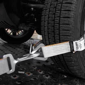 VULCAN Complete Axle Strap Tie Down Kit with Snap Hook Ratchet Straps - Silver Series - Includes (4) 22" Axle Straps, (4) 36" Axle Straps, and (4) 8' Snap Hook Ratchet Straps