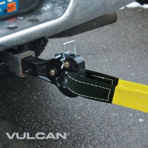 VULCAN Tow Strap with Reinforced Eyes - Heavy Duty - 4 Inch x 20 Foot - 2 Pack - 10,000 Pound Towing Capacity