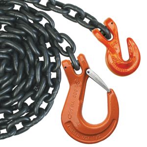 VULCAN PROSeries Grade 100 Safety Chain Tie Downs With Grab Hooks And Sling Hooks - 15,000 lbs. Safe Working Load, Made In The USA