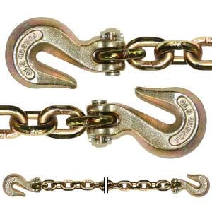 Columbus Mckinnon Binder Chain with Clevis Grab Hooks - Grade 70 - 5/16'' x 25' - 4,700 Lbs. Safe Working Load