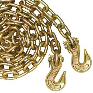 VULCAN Chain and Load Binder Kit - Grade 70 - 5/16 Inch x 20 Foot - 4,700 Pound Safe Working Load
