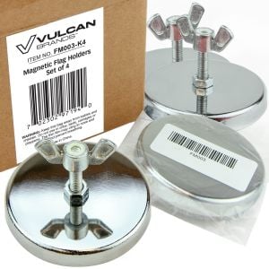 VULCAN Heavy Duty Magnet for Wire Loop Flags, 4 Pack