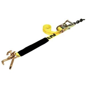 VULCAN Car Tie Down with RTJ Frame Hook Cluster - 96 Inch - Chain Tail - 3,300 Pound Safe Working Load
