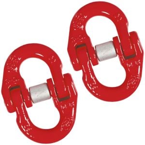 VULCAN Hammerlock Mechanical Connecting Link - 3/8 Inch - G100 Alloy - 2 Pack - 8,800 Pound SWL - Meets DOT Tie Down And OSHA Overhead Lifting Requirements