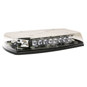 Reflex LED Mini Light Bar - Clear Lens with Amber LEDs - Magnetic Mount