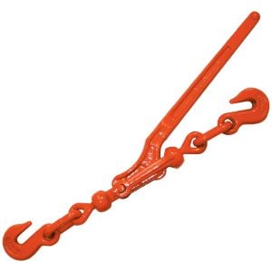 VULCAN Load Binders with 2 Grab Hooks - Lever Style - For 5/16 Inch Grade 70 or 3/8 Inch Grade 43 Chain - 5,400 Pound Safe Working Load