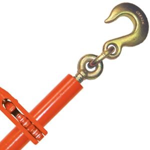 VULCAN Load Binder with Grab and Slip Hooks, 4 Pack - Ratchet Style - 6,600 Pound Safe Working Load (Works with 5/16 Inch or 3/8 Inch Grade 70 Chain)