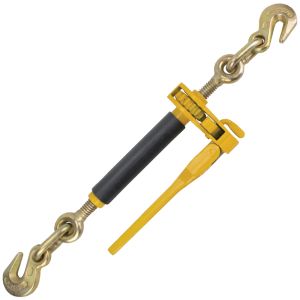 Peerless Ratchet Style Folding Handle Load Binder with 2 Grab Hooks  - 7,100 Lbs. Safe Working Load (For 5/16'' Grade 70 - 3/8'' Grade 70 or 3/8'' Grade 80 Chain)