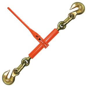 VULCAN Ratchet Style Load Binder with 2 Grab Hooks - 9,200 Pound Safe Working Load (For 3/8 Inch Grade 70 - 80 & 100 or 1/2 Inch Grade 43 Chain)