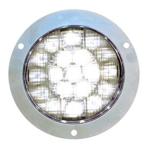 4 Inch Round Clear LED Light - Stainless Grommett