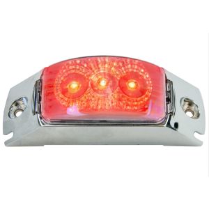 Spyder Light with Chrome Rim - Red Led/Red Lens