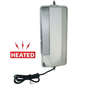 Truck Mirror 7" x 16" Angle Back - Stainless