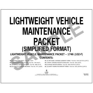 Vehicle Maintenance File Packet with Folder