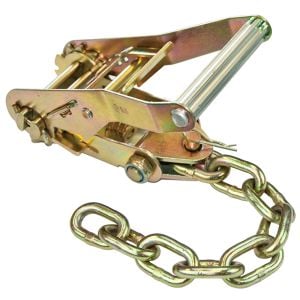 VULCAN Ratchet Buckle - 2 Inch Wide Handle with Chain Tail - 3,300 Pound Safe Working Load