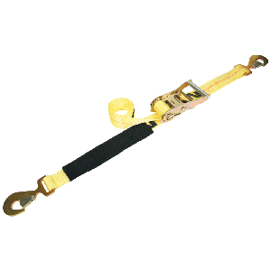VULCAN Car Tie Down with Flat Snap Hook Ratchet - Snap Hook - 72 Inch - 3,300 Pound Safe Working Load