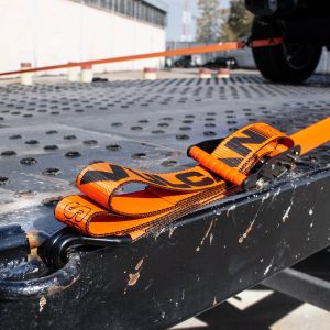 VULCAN Ratchet Strap with Wire Hooks - 2 Inch x 27 Foot - PROSeries - 3,300 Pound Safe Working Load