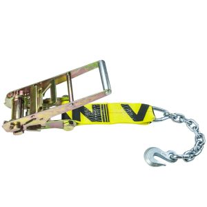 VULCAN Ratchet Strap Short End with Chain Anchor - 3 Inch