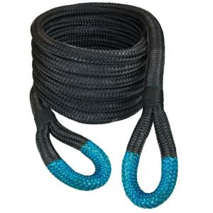 VULCAN Off-Road Recovery Rope - 7/8 Inch x 20 Foot - Blue Eyes - 28,600 Pound Breaking Strength - Includes Vented Storage Bag