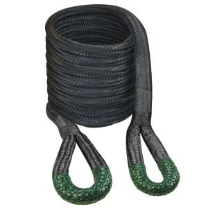 VULCAN Off-Road Recovery Rope - 1-1/2 Inch x 30 Foot - Green Eyes - 74,000 Pound Breaking Strength - Includes Vented Storage Bag