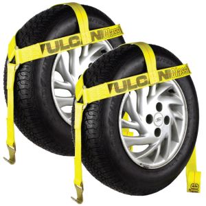 VULCAN Bonnet Wheel Dolly Tire Harness with Flat Hook, 1665 lbs. SWL, 2 Pack