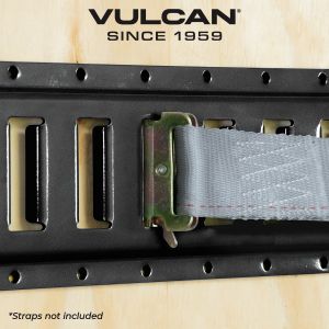 VULCAN E-Track - Horizontal Painted Black Section - 5 Foot - 4 Pack