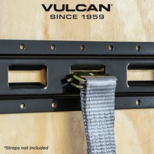 VULCAN E-Track - Vertical Painted Black Section - 5 Foot - 4 Pack