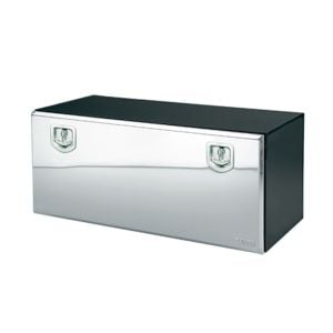 Bawer Black Truck Tool Box with Stainless Steel Door