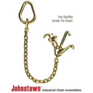 VULCAN Tow Chain with Master Ring and RTJ Cluster - Grade 70 Chain - 60 Inches Long - 4,700 Pound Safe Working Load