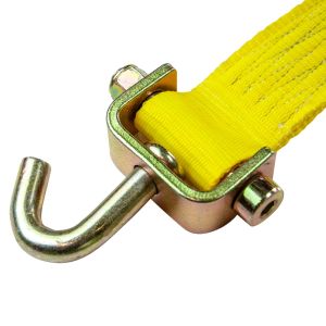 120 Inch Replacement Strap For VULCAN Classic Yellow Rolling Idler Three Cleat Autohauler Car Tie Down System - 3,300 Pound Safe Working Load - Replacement Strap Only - No Rolling Idler