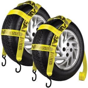 VULCAN 78'' Basket Wheel Dolly Tire Strap with S-Hooks, 1665 lbs. SWL, 2 Pack
