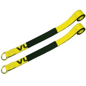 VULCAN Classic Lasso Style Wheel Dolly Tire Harness With Universal O-Ring - 3300 lbs. SWL (96" - Yellow - Pack of 2)