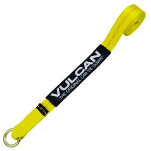 VULCAN Wheel Dolly Tire Harness with Universal O-Ring - Lasso Style - 2 Inch x 96 Inch - Classic Yellow - 3,300 Pound Safe Working Load