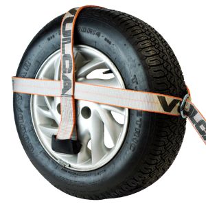 VULCAN Car Tie Downs - Snap Hook - Adjustable Loop - 4 Pack - Silver Series - 3,300 Pound Safe Working Load