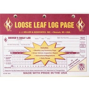 Loose Leaf Trucker's Daily Log Book For 3-Ring Binder