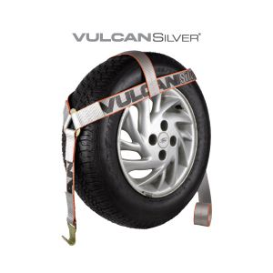 VULCAN Silver Bonnet Style Wheel Dolly Tire Harness with Flat Hook, 1665 lbs. SWL