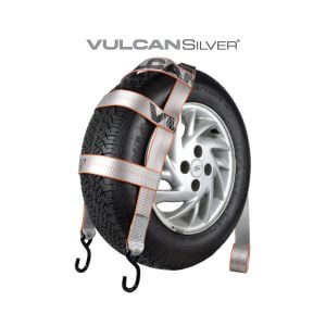 VULCAN Basket Style Wheel Dolly Tire Harness with S-Hooks - 78 Inch - Silver Series - 1,665 Pound Safe Working Load