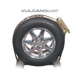 VULCAN Wheel Dolly Wrap with Ratchet - 3 Inch x 156 Inch - Silver Series - 5,000 Pound Safe Working Load