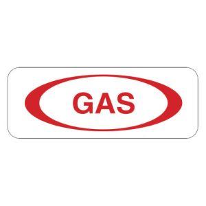 Gas Withoval Decal 2.25 Inch x 6"