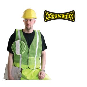 Basic Lime Economy Vest with Pockets - 4X