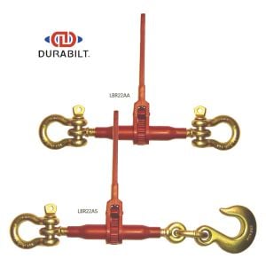 Durabilt Ratchet Style Load Binder with 2 7/8'' Screw Pin Shackles - 12,000 Lbs. Safe Working Load (For 1/2'' Grade 80 or 5/8'' Grade 43 Chain)