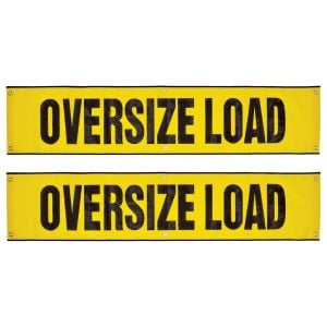 VULCAN Oversize Load Banner with Grommets - 2 Pack - Mesh - 18 Inch x 84 Inch