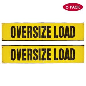 VULCAN Oversize Load Banner with Grommets - 2 Pack - Mesh - 18 Inch x 84 Inch