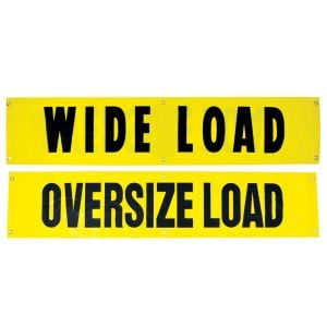 Reversible Wide Load/Oversize Load - 72 Inch x 14 Inch - Solid with Grommets