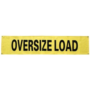 VULCAN Oversized Load Banner 12 Inch x 60 Inch For Escort Vehicles - Solid