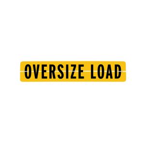 VULCAN Oversize Load Sign For Escort Vehicles - Hinged Aluminum - 12 Inch x 60 Inch