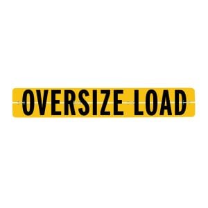 VULCAN Oversize Load Sign For Trucks and Trailers - Hinged Aluminum - 12 Inch x 72 Inch